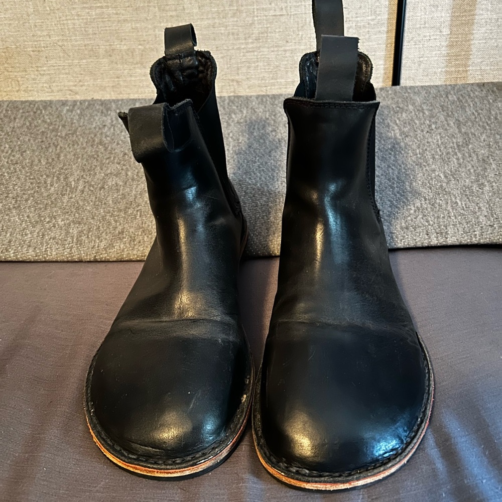 Black Leather Ankle Boots